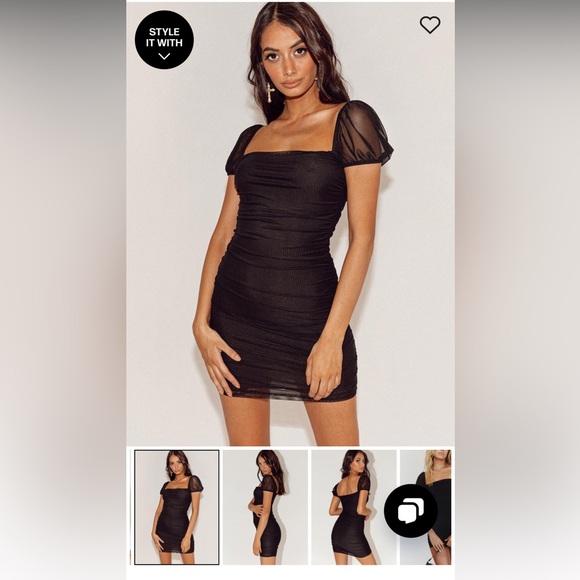 CHARVI MINI DRESS BLACK size US 0 - Picture 3 of 3